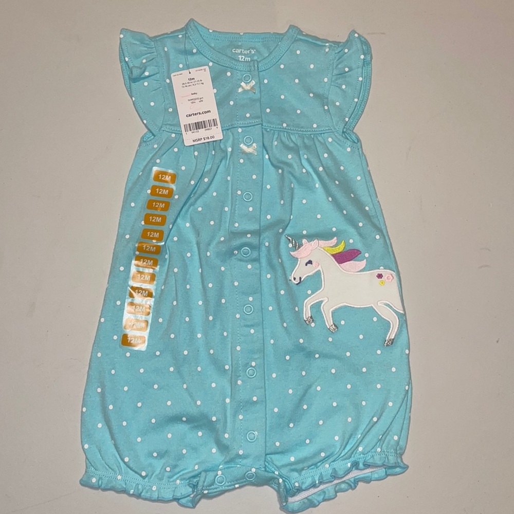 NWT girls 12 month summer polka dot romper
